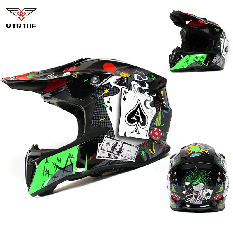 FRYAN FR-905k Double Visors ABS Safety Helmet Four Seasons for Motorcycle Scooter Dirt Bike Electric Bicycle