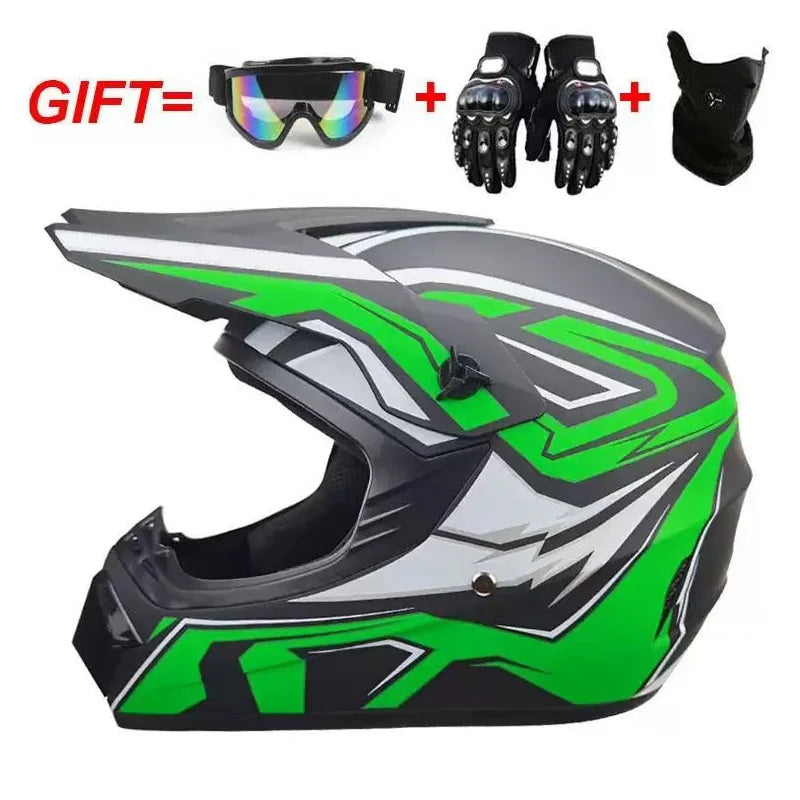 Cross-border ABS Full-face Off-road Helmet Cool Motorcycle Mountain Bike ATV Adult Unisex All-season Use Customizable Pattern
