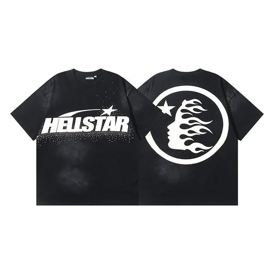 Top Quality Hell Street Star New Retro Pure Fashion Brand Men's and Women's Loose and Thin Cotton Casual Five Cent Men T-shirt