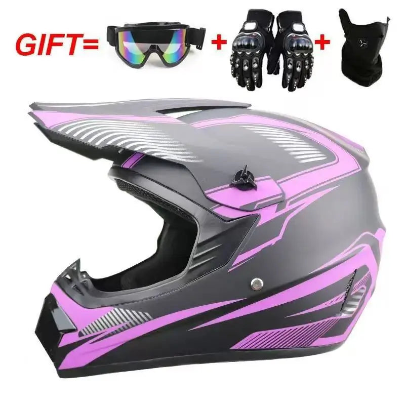 Cross-border ABS Full-face Off-road Helmet Cool Motorcycle Mountain Bike ATV Adult Unisex All-season Use Customizable Pattern