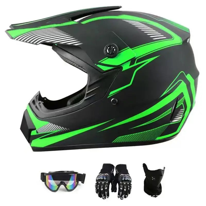 Cross-border ABS Full-face Off-road Helmet Cool Motorcycle Mountain Bike ATV Adult Unisex All-season Use Customizable Pattern