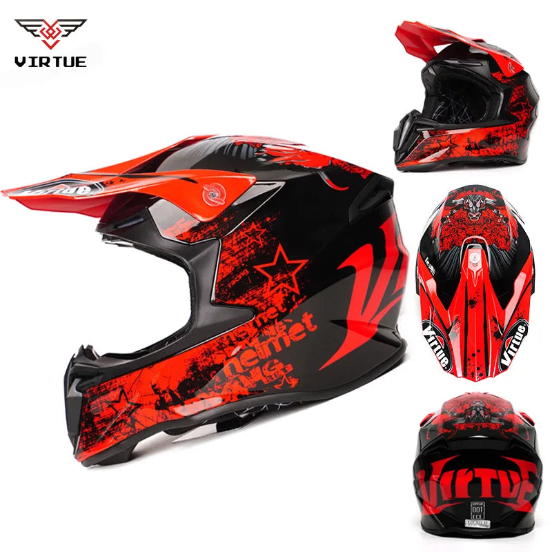 FRYAN FR-905k Double Visors ABS Safety Helmet Four Seasons for Motorcycle Scooter Dirt Bike Electric Bicycle