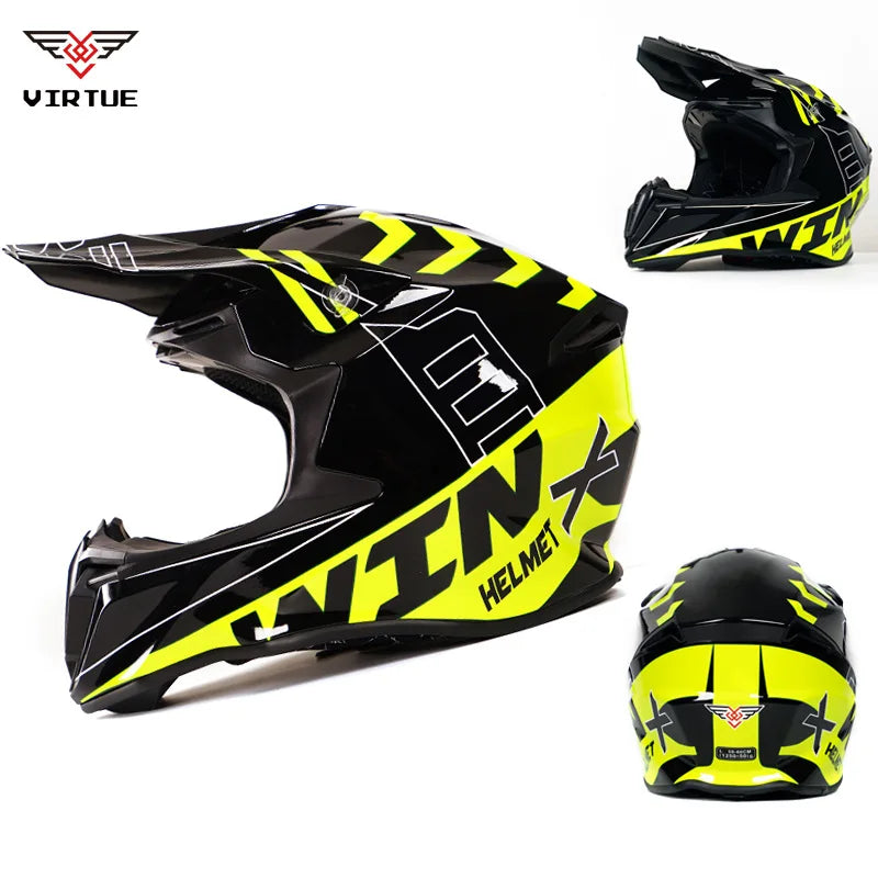 FRYAN FR-905k Double Visors ABS Safety Helmet Four Seasons for Motorcycle Scooter Dirt Bike Electric Bicycle