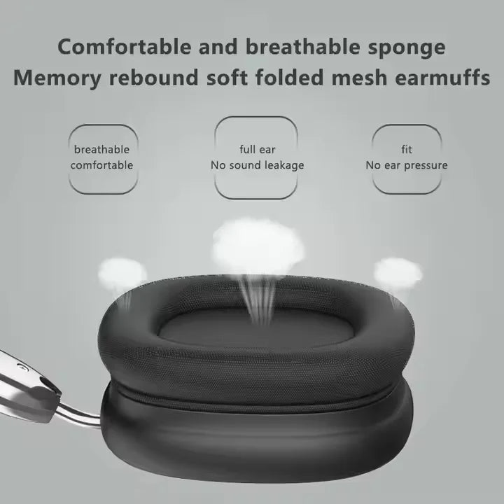 Wireless Over-Ear Headphones – Hi-Fi Stereo Bass with Mic & Noise Cancelling Gaming Earphone