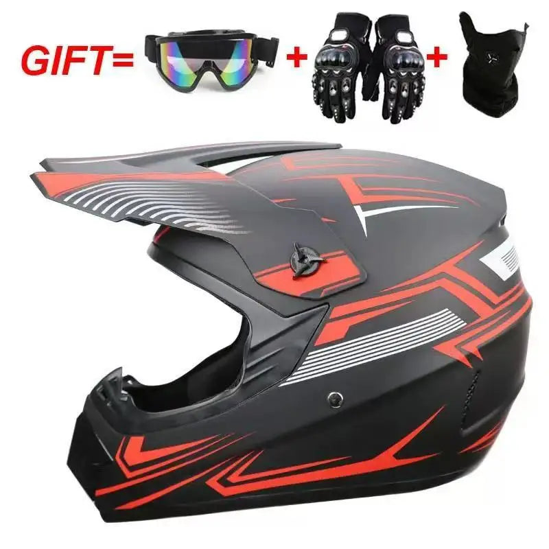 Cross-border ABS Full-face Off-road Helmet Cool Motorcycle Mountain Bike ATV Adult Unisex All-season Use Customizable Pattern
