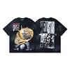 Top Quality Hell Street Star New Retro Pure Fashion Brand Men's and Women's Loose and Thin Cotton Casual Five Cent Men T-shirt