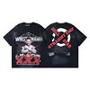 Top Quality Hell Street Star New Retro Pure Fashion Brand Men's and Women's Loose and Thin Cotton Casual Five Cent Men T-shirt