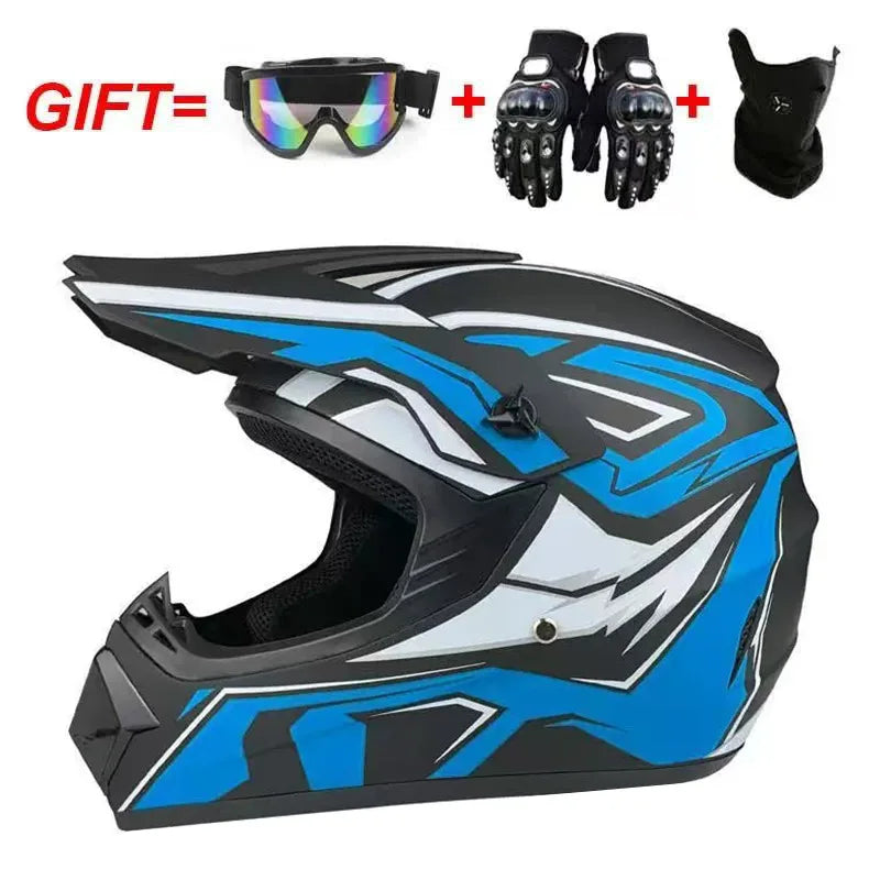 Cross-border ABS Full-face Off-road Helmet Cool Motorcycle Mountain Bike ATV Adult Unisex All-season Use Customizable Pattern