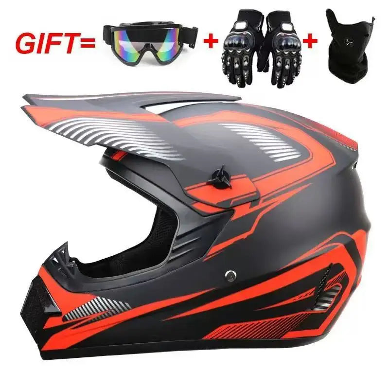 Cross-border ABS Full-face Off-road Helmet Cool Motorcycle Mountain Bike ATV Adult Unisex All-season Use Customizable Pattern