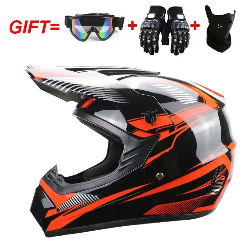 Cross-border ABS Full-face Off-road Helmet Cool Motorcycle Mountain Bike ATV Adult Unisex All-season Use Customizable Pattern