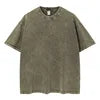 Washed Distressed 100% Cotton Silk Screen Printed T-shirt 230gsm High Quality Oversize Formal Long Breathable Quick Dry Anti-UV