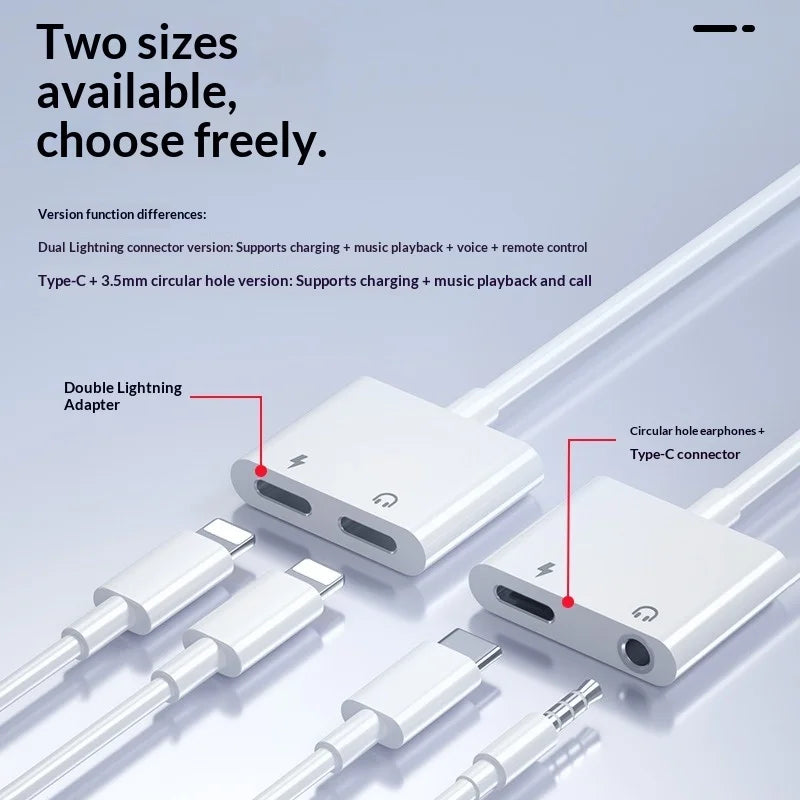 Type-C to 3.5mm Digital Audio Adapter for Playing Music and Charging