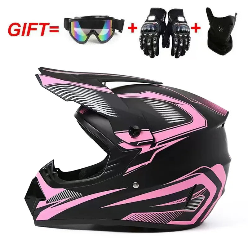 Cross-border ABS Full-face Off-road Helmet Cool Motorcycle Mountain Bike ATV Adult Unisex All-season Use Customizable Pattern