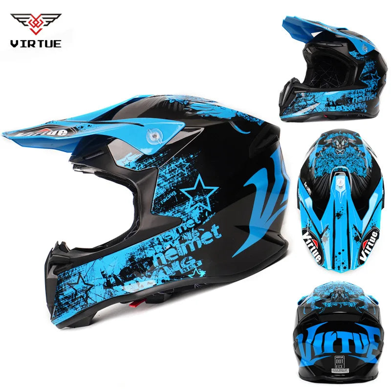 FRYAN FR-905k Double Visors ABS Safety Helmet Four Seasons for Motorcycle Scooter Dirt Bike Electric Bicycle