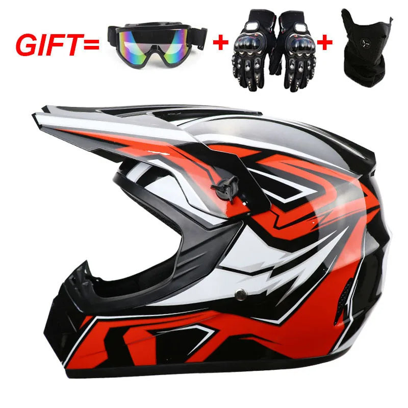 Cross-border ABS Full-face Off-road Helmet Cool Motorcycle Mountain Bike ATV Adult Unisex All-season Use Customizable Pattern