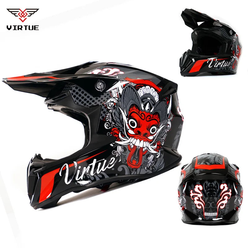 FRYAN FR-905k Double Visors ABS Safety Helmet Four Seasons for Motorcycle Scooter Dirt Bike Electric Bicycle