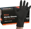 Accept Custom Box Heavy Duty Mechanical Grip Gloves Orange Disposable Glove Diamond Texture Powder Free Black Nitrile Gloves