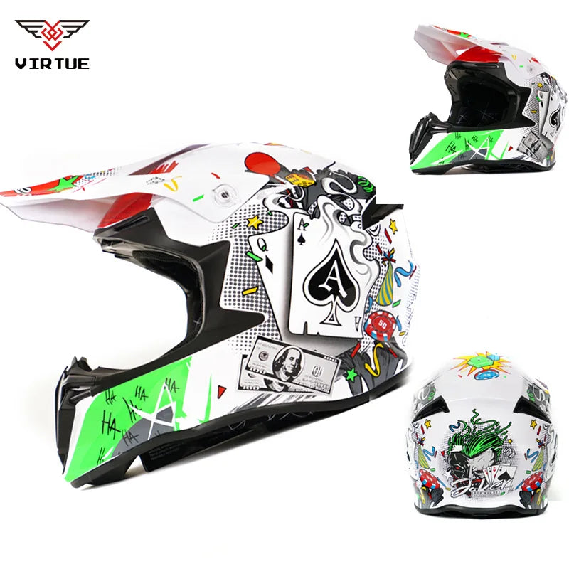 FRYAN FR-905k Double Visors ABS Safety Helmet Four Seasons for Motorcycle Scooter Dirt Bike Electric Bicycle