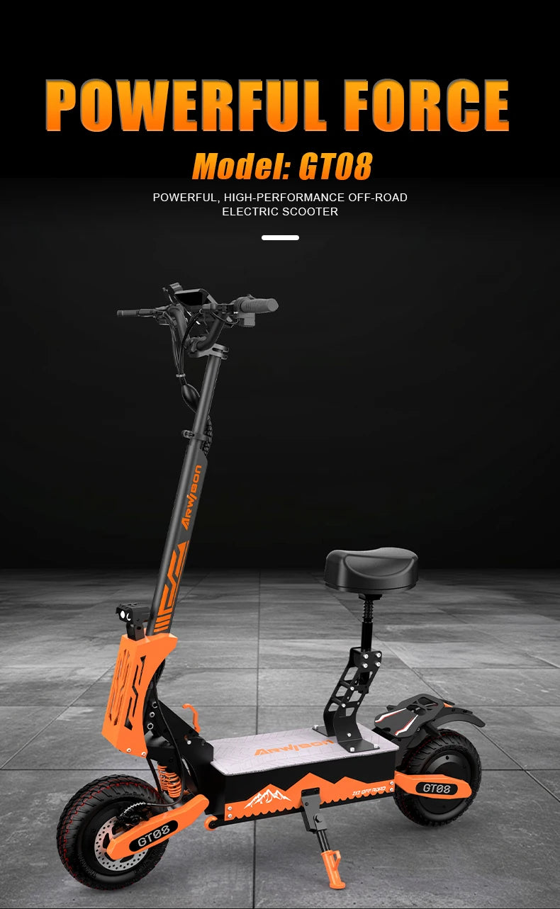 New Arrival Max Speed 75km/h Elektrikli Scooter 11" Tubeless Tire Electric Scooters 60v Electric Scooter for Adults