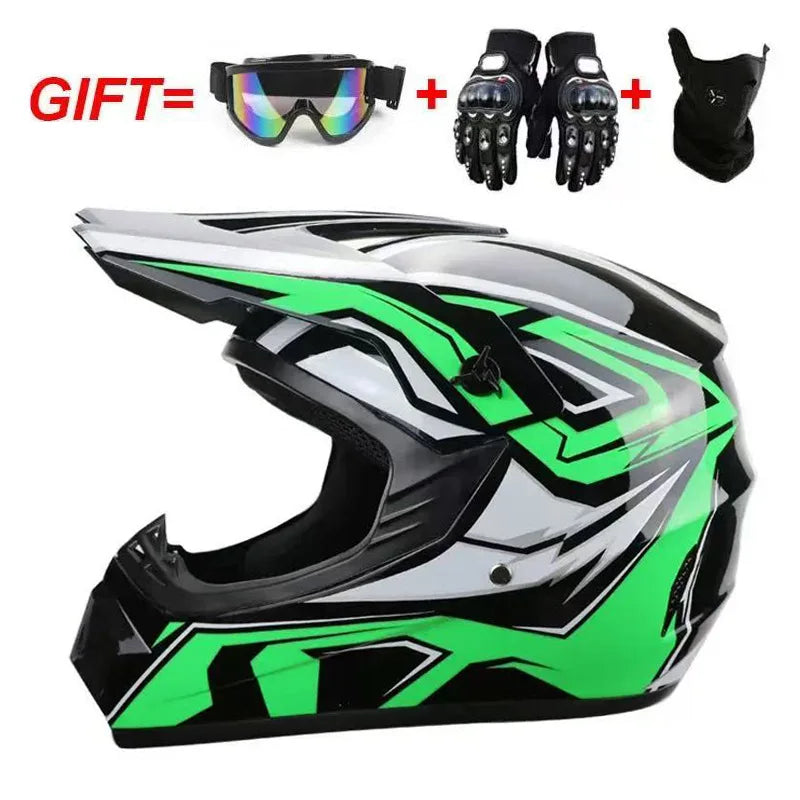 Cross-border ABS Full-face Off-road Helmet Cool Motorcycle Mountain Bike ATV Adult Unisex All-season Use Customizable Pattern
