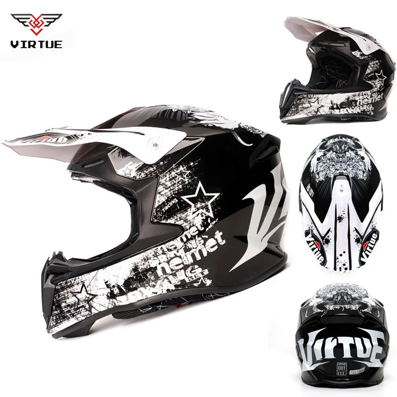 FRYAN FR-905k Double Visors ABS Safety Helmet Four Seasons for Motorcycle Scooter Dirt Bike Electric Bicycle