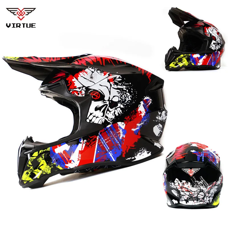 FRYAN FR-905k Double Visors ABS Safety Helmet Four Seasons for Motorcycle Scooter Dirt Bike Electric Bicycle