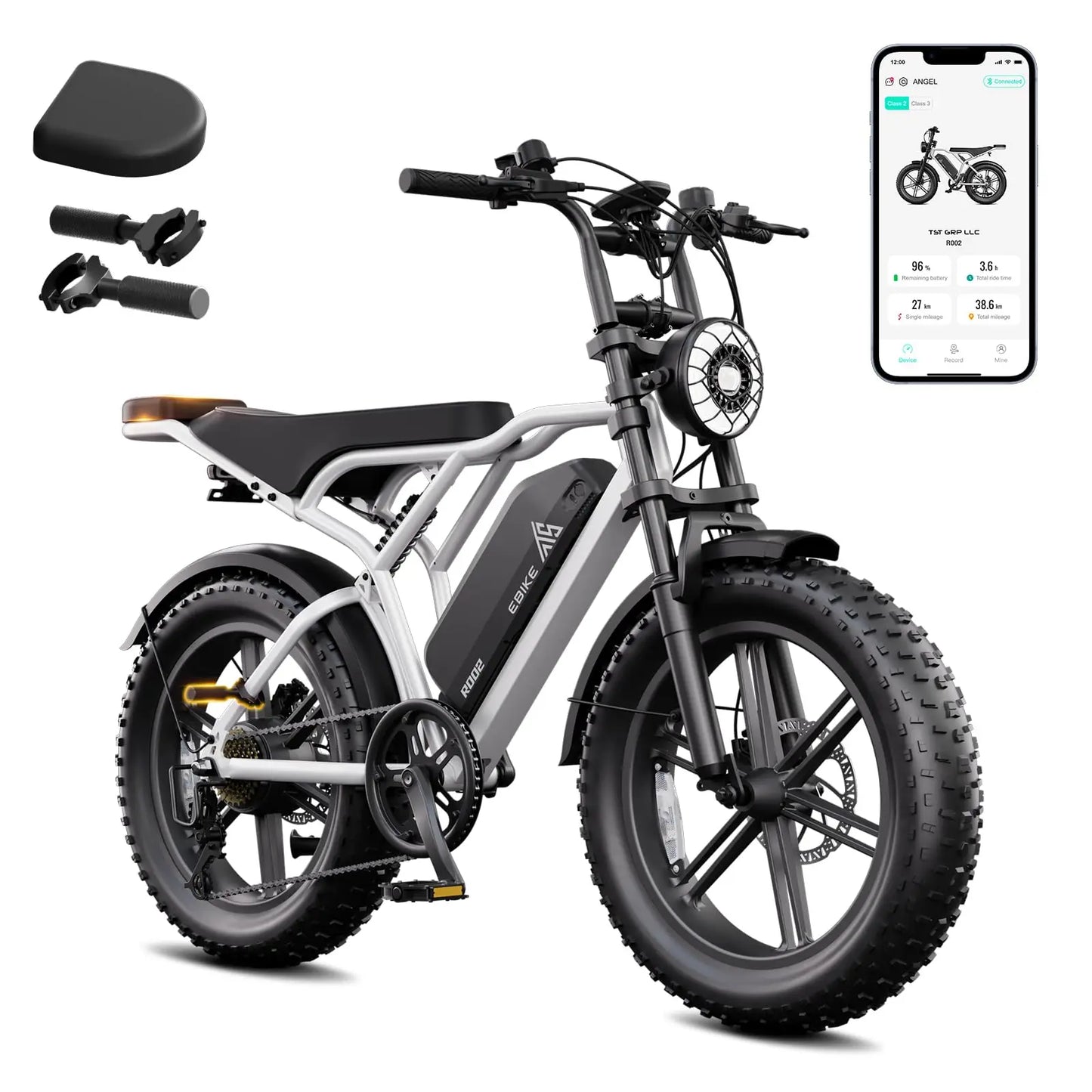 R002 48V 750w 20x4.0 Fat Tire 15ah Lithium Battery 50km/h Max Speed Dual Motor Off Road Electric Motorcycle
