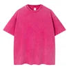 Washed Distressed 100% Cotton Silk Screen Printed T-shirt 230gsm High Quality Oversize Formal Long Breathable Quick Dry Anti-UV