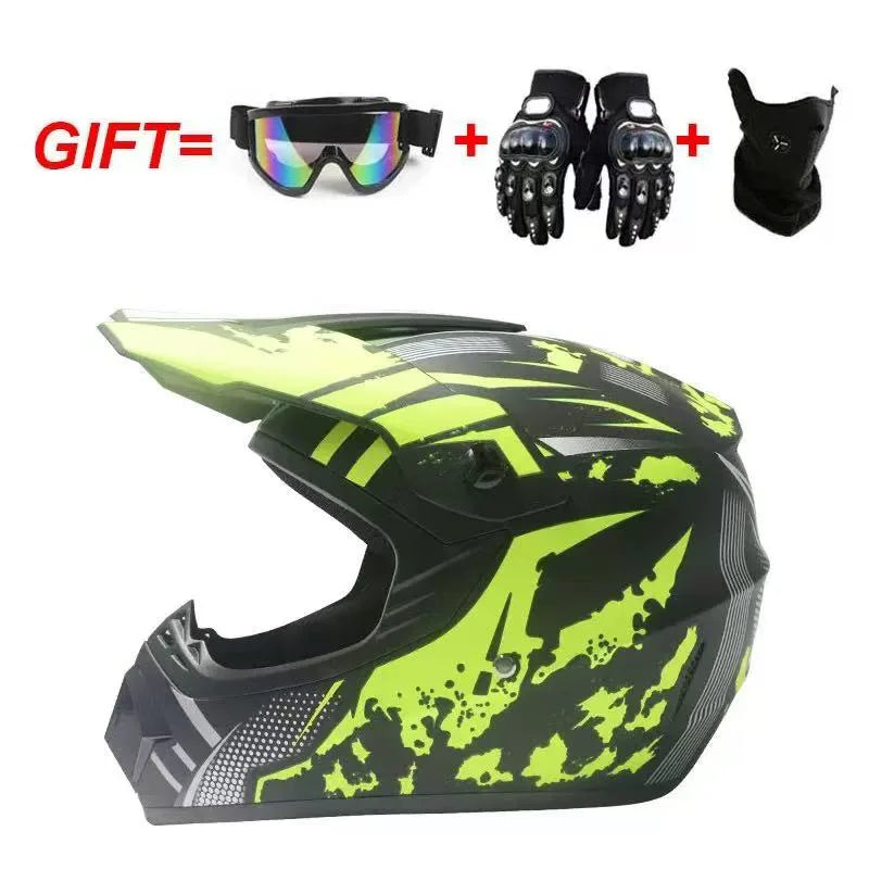 Cross-border ABS Full-face Off-road Helmet Cool Motorcycle Mountain Bike ATV Adult Unisex All-season Use Customizable Pattern