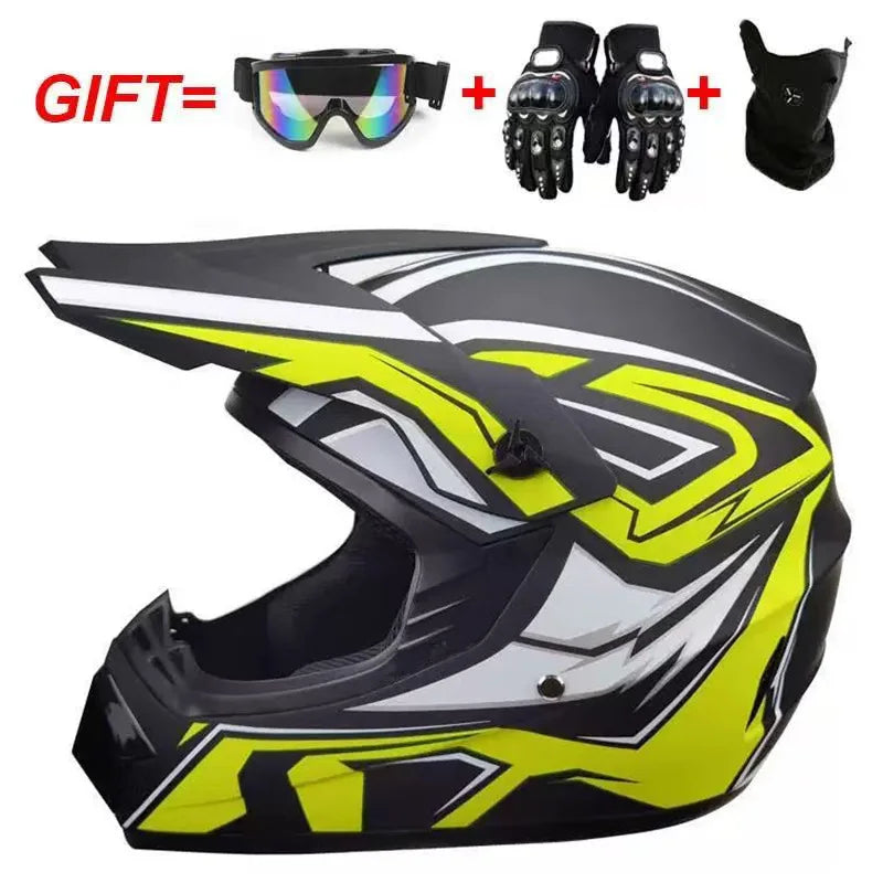 Cross-border ABS Full-face Off-road Helmet Cool Motorcycle Mountain Bike ATV Adult Unisex All-season Use Customizable Pattern