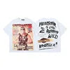 Top Quality Hell Street Star New Retro Pure Fashion Brand Men's and Women's Loose and Thin Cotton Casual Five Cent Men T-shirt