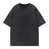 Washed Distressed 100% Cotton Silk Screen Printed T-shirt 230gsm High Quality Oversize Formal Long Breathable Quick Dry Anti-UV
