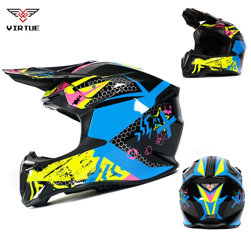 FRYAN FR-905k Double Visors ABS Safety Helmet Four Seasons for Motorcycle Scooter Dirt Bike Electric Bicycle