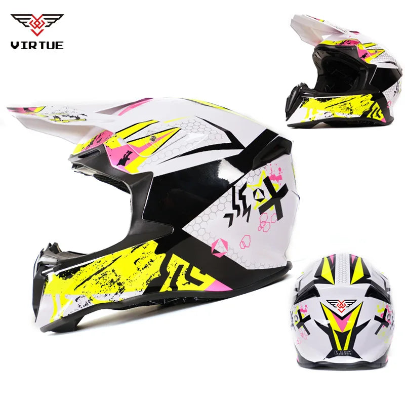 FRYAN FR-905k Double Visors ABS Safety Helmet Four Seasons for Motorcycle Scooter Dirt Bike Electric Bicycle
