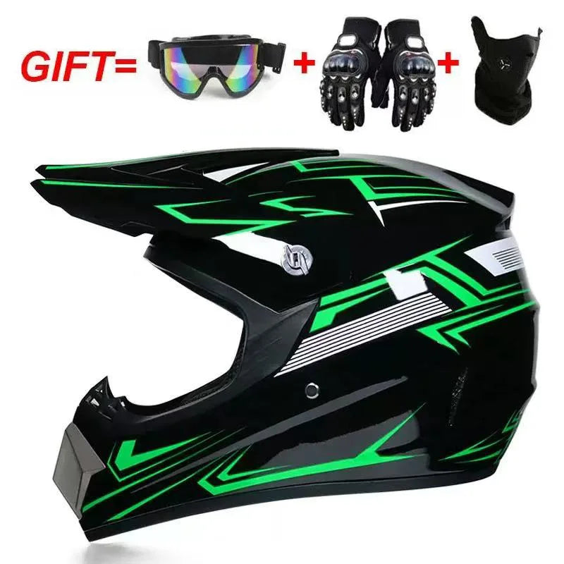 Cross-border ABS Full-face Off-road Helmet Cool Motorcycle Mountain Bike ATV Adult Unisex All-season Use Customizable Pattern