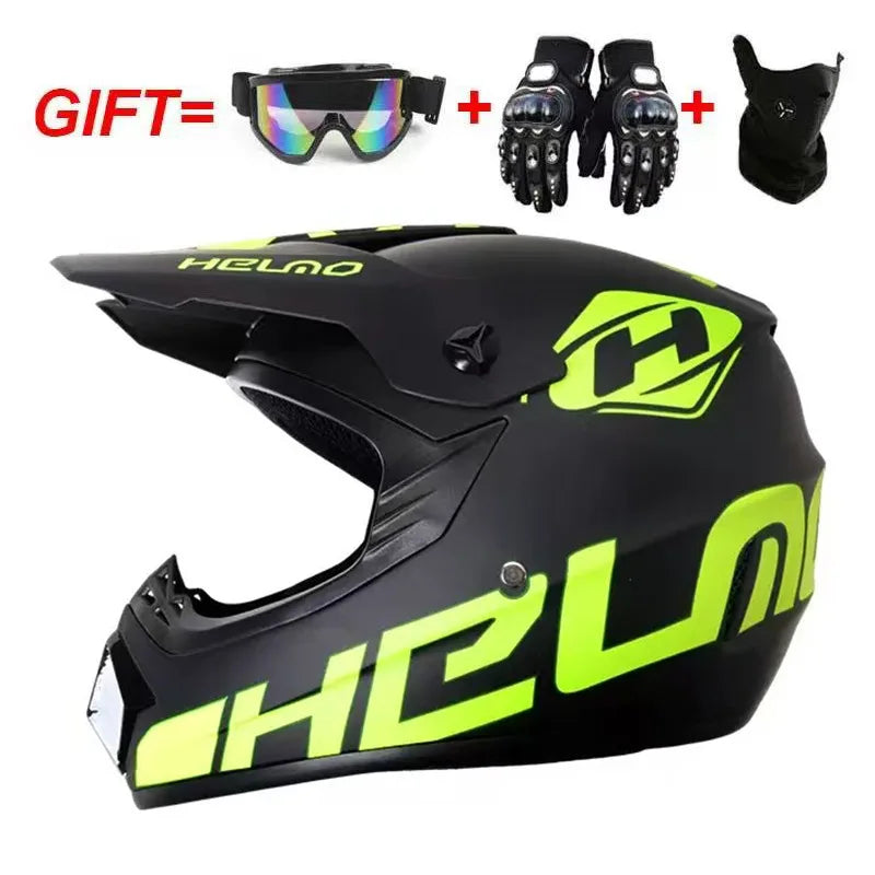 Cross-border ABS Full-face Off-road Helmet Cool Motorcycle Mountain Bike ATV Adult Unisex All-season Use Customizable Pattern