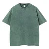 Washed Distressed 100% Cotton Silk Screen Printed T-shirt 230gsm High Quality Oversize Formal Long Breathable Quick Dry Anti-UV