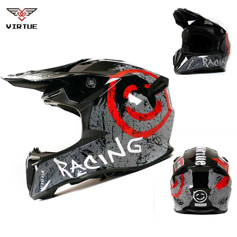 FRYAN FR-905k Double Visors ABS Safety Helmet Four Seasons for Motorcycle Scooter Dirt Bike Electric Bicycle