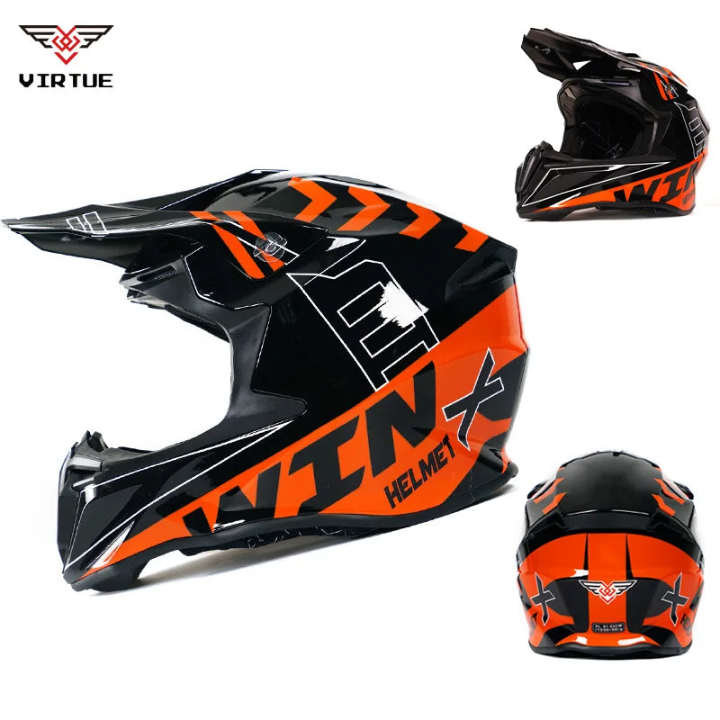 FRYAN FR-905k Double Visors ABS Safety Helmet Four Seasons for Motorcycle Scooter Dirt Bike Electric Bicycle