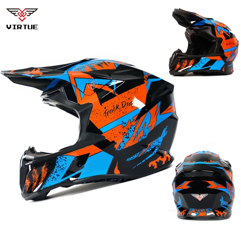 FRYAN FR-905k Double Visors ABS Safety Helmet Four Seasons for Motorcycle Scooter Dirt Bike Electric Bicycle