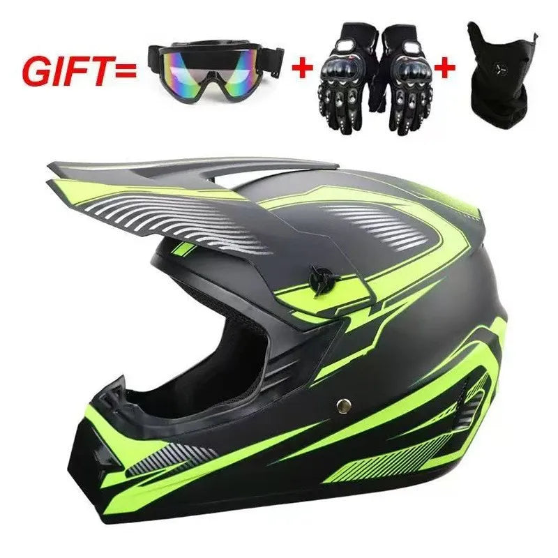 Cross-border ABS Full-face Off-road Helmet Cool Motorcycle Mountain Bike ATV Adult Unisex All-season Use Customizable Pattern