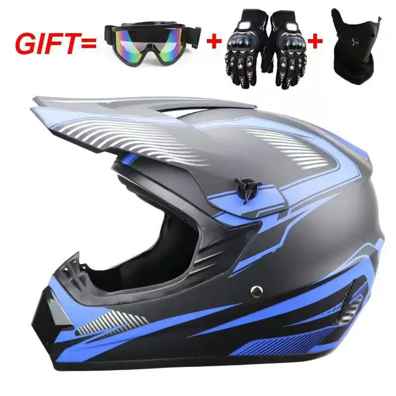 Cross-border ABS Full-face Off-road Helmet Cool Motorcycle Mountain Bike ATV Adult Unisex All-season Use Customizable Pattern