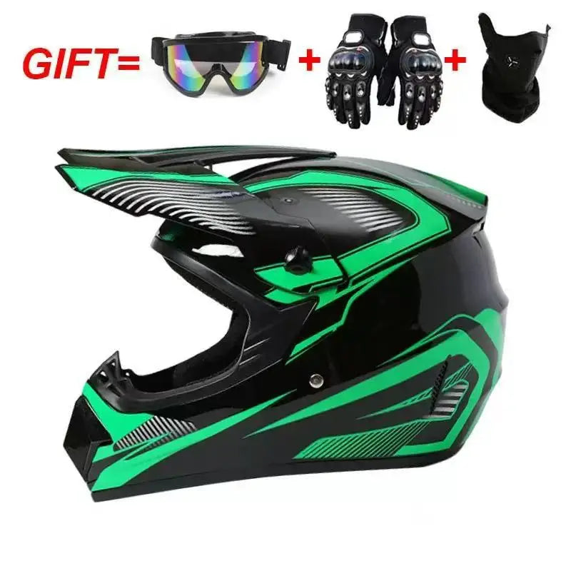 Cross-border ABS Full-face Off-road Helmet Cool Motorcycle Mountain Bike ATV Adult Unisex All-season Use Customizable Pattern