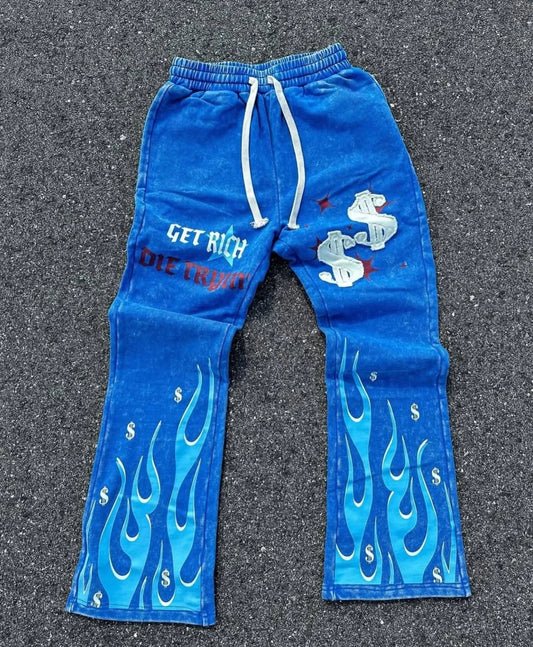 Spring/Summer Y2k Pants Hip Hop Men Loose 3D Print Trousers Casual Sweatpants Mid Waist Sporty Female Streetwear Vintage Pants