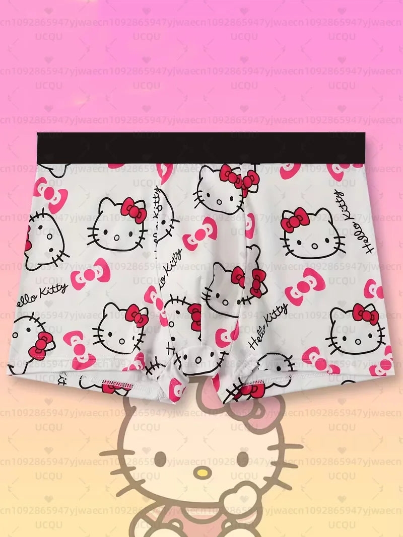 6-Pack Cute Cartoon Print Sports Boxer Briefs – Plus Size Breathable Unisex Underwear