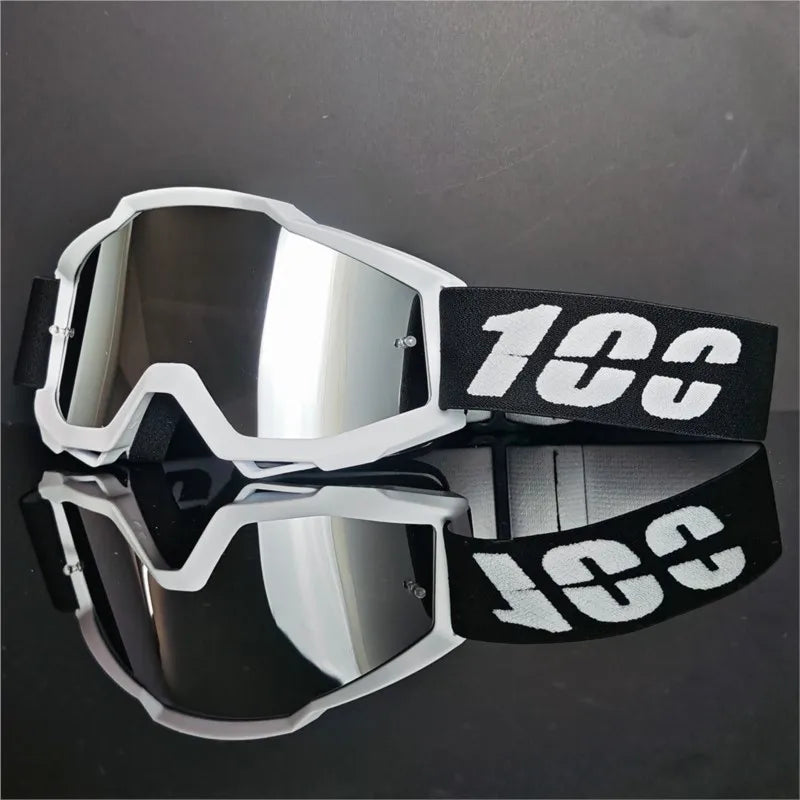 Durable Motorcycle Racing Goggles Clear PC Lens Anti Wind Off-road Motorbike Glasses