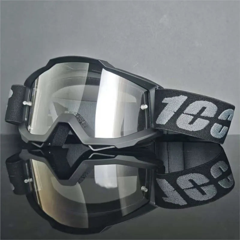 Durable Motorcycle Racing Goggles Clear PC Lens Anti Wind Off-road Motorbike Glasses
