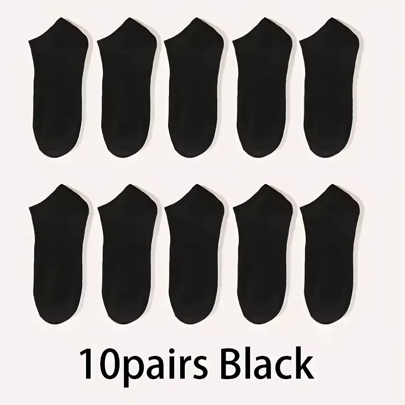 5/10-Pack Unisex Comfort-Fit Ankle Socks For All, Breathable & Lightweight - Ideal For Sports & Daily Wear