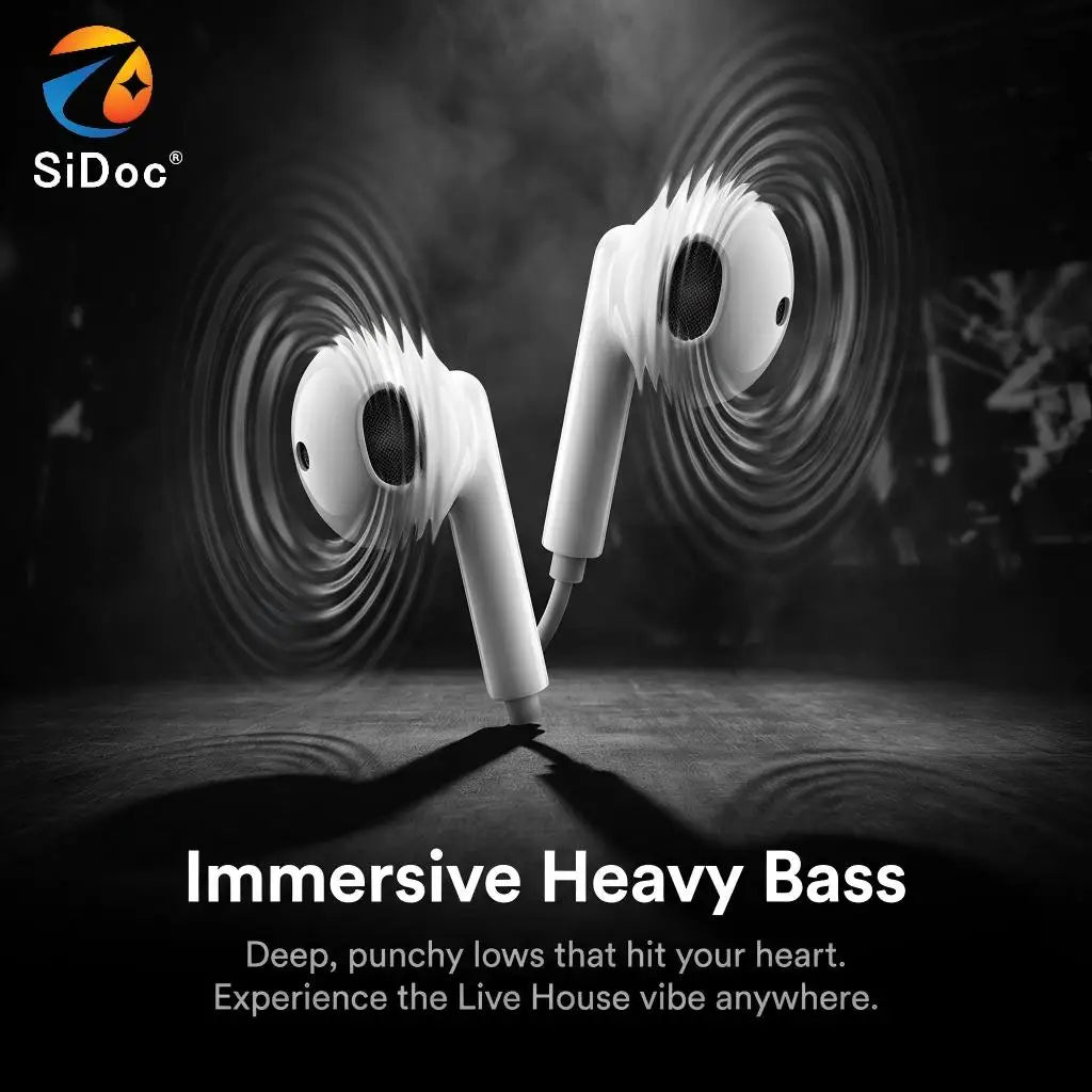 New high fidelity analytical voice with clear and adjustable volume wired headphones, suitable for direct use on mobile phones