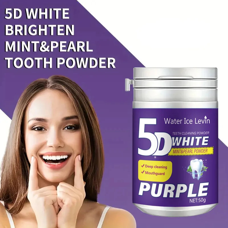 Purple Teeth Whitening Powder — Enamel-Safe Stain Remover (50g)